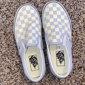 Dove Grey vans checkered